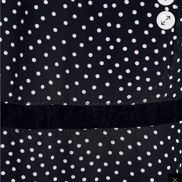 NWT Lulus Floral To See Black Polka Dot Long Sleeve Mini Dress - Size Small - Picture 5 of 5